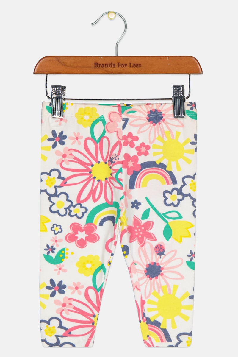 Hamleys Toddlers Girl Floral Print Leggings, Multicolor - Image 2